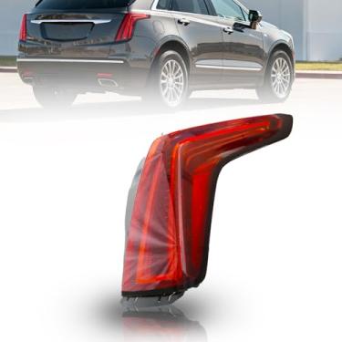 Imagem de SUPUMAN Conjunto de luz traseira de LED compatível com Cadillac XT5 2017-2021 lente vermelha substituição da lâmpada traseira de freio para GM2804125 (lado direito do passageiro)