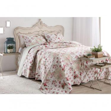 Imagem de Kit Cobre Leito Colcha Casal Boutex Dupla Face Tóquio 100% Poliéster