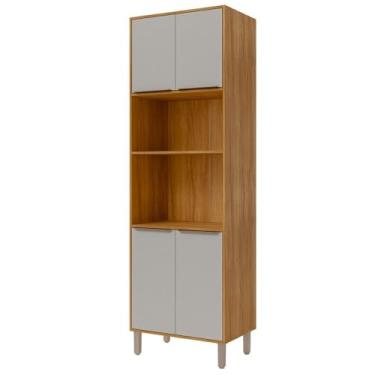 Imagem de Paneleiro Torre Quente Aurea 2 Fornos com 4 Portas Cinamomo/off White