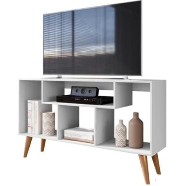 Imagem de Rack Bancada Sala Aparador Com Pes Retro (BRANCO)