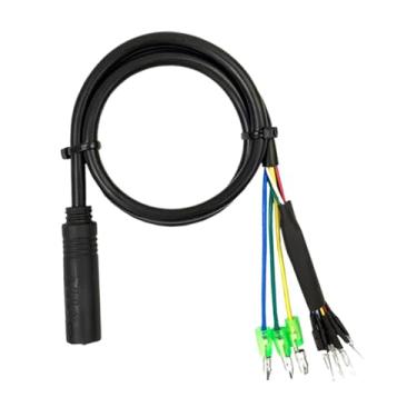 Imagem de Deevoka Motor Extension Wire Bicycle Electric 9 Pin Fácil de usar Conversão Resistente ao desgaste de peças multiuso de conector resistente, 130cm