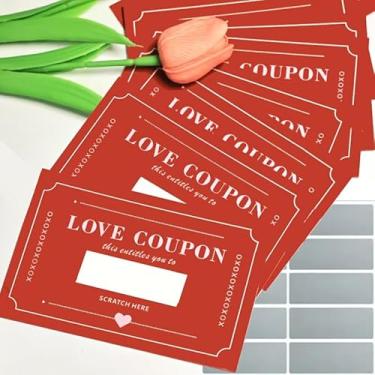 Imagem de Conjunto de 10 cartões românticos com cupons de amor para fazer você mesmo, casamentos, aniversários, ano novo, Natal, saudades, presentes de férias para casais