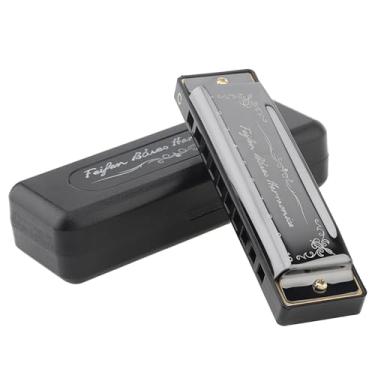 Imagem de OriGlam Gaita 10 furos 20 melodias órgão boca harpa, blues gaita chave de C com estojo para blues folk jazz pop para iniciantes, presente para adultos