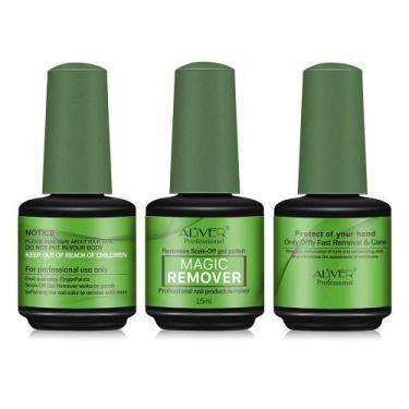Imagem de Removedor de esmalte em gel ALIVER 15 ml - pacote com 3 (verde)