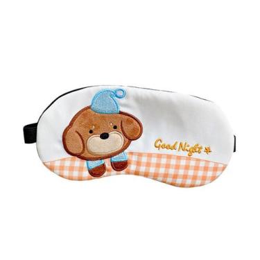 Imagem de Máscara Sleep Eye Design Cute Dog Design Material de pelúcia 19,5 x 9 