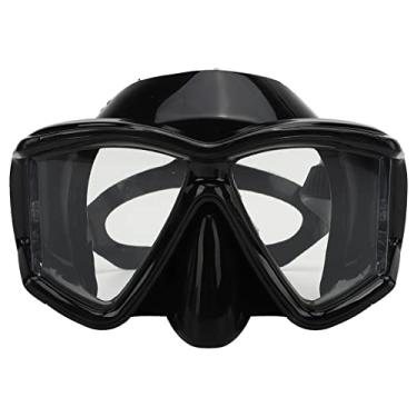 Imagem de Óculos de Mergulho, Lentes de Vidro Temperado Ajustáveis ​​Com Visão Ampla Óculos de Mergulho Com Proteção UV para Atividades Subaquáticas (Preto)