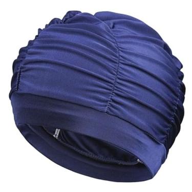 Imagem de Touca De NataçãO Unissex, Feita De Tecido Macio(Azul marinho)
