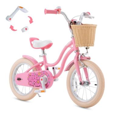 Imagem de RoyalBaby Bicicleta para meninas EZ Kids Stargirl Training Free Balance to Pedal Easy Learning Bicycle, 30 cm para crianças pequenas e grandes, rosa
