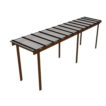 Imagem de Kit Policarbonato Branco Refletivo 6mm 8,00m X 1,50m - Perfis Naturais