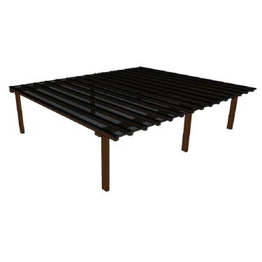 Imagem de Kit Policarbonato Fume 4mm 7,00m X 6,00m - Perfis Naturais