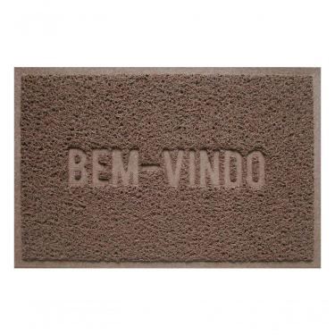 Imagem de Capacho De Poa Vinílico Color Block Marrom 60x40cm - Uzoo Capacho Vinilico Color Block 60x40cm Marrom 7519c