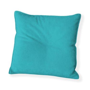 Imagem de Capa Para Almofada Quadrada Boucle 40x40cm - 7 Decor Azul Turquesa