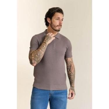 Imagem de Camisa Tricot Gola Polo com Zíper-Masculino