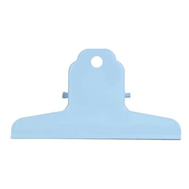 Imagem de Clipes de papel Clipes de pasta Clipes de metal Durável Wearable Conveniente Prático Compacto Portátil Alça Confortável Ferramenta de fixação estável para escritório escolar (Azul)