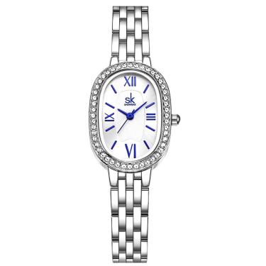Imagem de Relógio de pulso de quartzo feminino design elegante strass minimalista