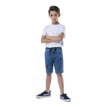 Imagem de Bermuda Jeans Escuro Menino Mania Kids - 3084-Masculino