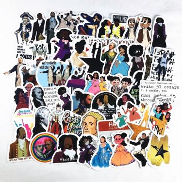 Imagem de Pacote de adesivos Broadway Musical Alexanders Hamiltons 50 unidades