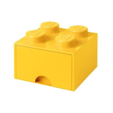 Imagem de LEGO Storage Brick Drawer 4, 9-3/4 x 10 x 7-1/8 Inches, Bright Yellow
