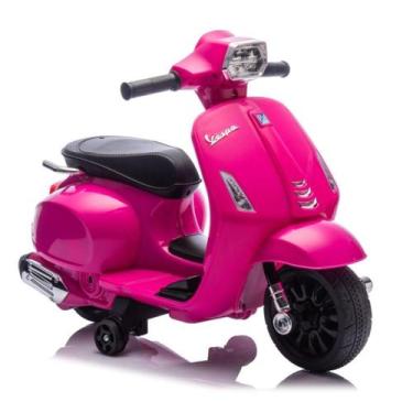 Imagem de Mini Moto Eletrica 6v Licenciado Vespa Rosa - IMPORTWAY