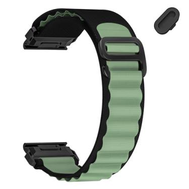 Imagem de MDBBLBM Pulseira de relógio de nylon de 22 mm compatível com Garmin Quatix/Tactix/Fenix 8 de 47 mm/Fenix 7/7 Pro/6/6 Pro/5/5 Plus/E, pulseira para Descent G2/G1 Solar/Epix Pro-47 mm/Forerunner 965/955