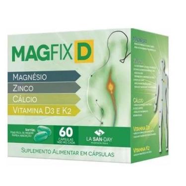 Imagem de Magfix D (mg, Zn, Ca, Vit D3 E K2) 60 Caps - Sorocaps