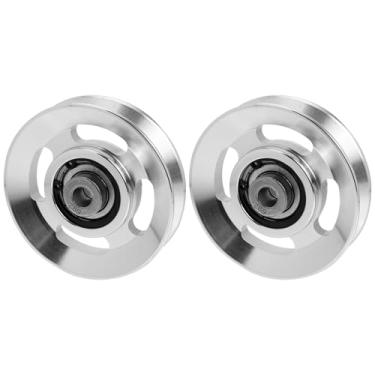 Imagem de UKCOCO Conjunto de 2 Polias de Alumínio para Equipamentos de Ginástica - Polia Universal de Liga de Alumínio de 88 Mm Com Rolamento para Máquinas de Em Academias Domésticas E Acessórios para