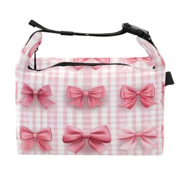 Imagem de STAYTOP Linda lancheira de gravata borboleta com fivela de alça, lancheira isolada para meninos e meninas, lancheira térmica para trabalho escolar