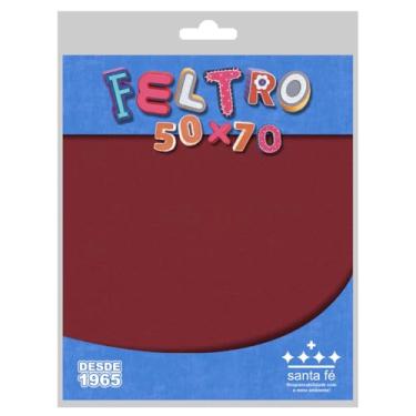 Imagem de Pacote Tecido Feltro Blister 50cm X 70cm 60 Cores Diferentes (VERMELHO COLEIRA - 091)
