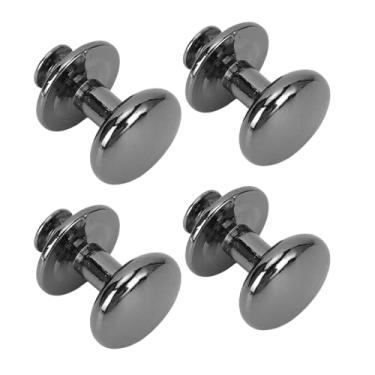 Imagem de KUIDAMOS Conjunto de Rebites Com Botão de Cabeça Redonda de 18 Mm Com Acabamento Suave para Ferramenta de Fixação de Tesouras, Rebite de Metal para Acessórios de Artesanato Em Couro, 10 Conjuntos para Mochilas e Bolsas (Prata Preto)
