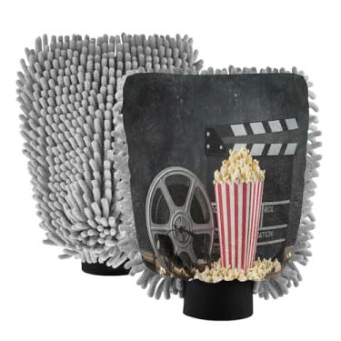 Imagem de STAYTOP 2 peças de luvas de lavagem de carro de pipoca de filme, luvas de microfibra de chenille, sem arranhões, panos de esponja de lavagem ultra absorventes para carros, limpeza doméstica - G