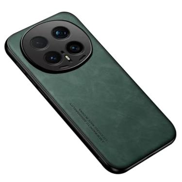 Imagem de LYJSMGZ Capa magnética para Huawei Honor Magic 8 Pro/Magic 8, cobertura total da lente à prova de choque, fina, antiimpressões digitais, capa amigável à pele, verde, Majic 8 Pro
