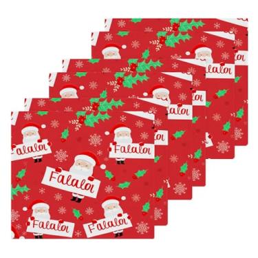 Imagem de Burbuja Pacote com 6 toalhas de algodão de Papai Noel, toalhas de rosto altamente macias e absorventes para banheiro, mão, cozinha, academia, limpeza, 30 x 30 cm