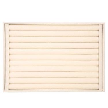 Imagem de Caixa de armazenamento para exibição de joias Organizador de joias elegante, macio e durável com grande espaço de armazenamento para cômodas Lojas de varejo Placa de densidade (bandeja de anel)