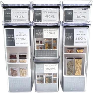 Imagem de Kit Potes Hermeticos Acrilico Multiuso - 7 pecas