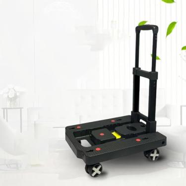 Imagem de Garosa Carrinho Mini Portátil Dobrável Em Liga de Alumínio Com Capacidade de 100kg para Compras e Entrega