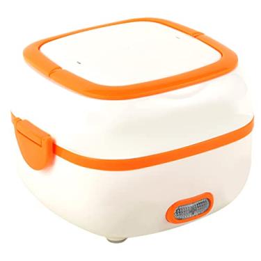 Imagem de Cozinheiro de Arroz Elétrico Portátil com Panela Aço Inoxidável 2 Camadas Aquecedor Alimentos a Vapor Multifuncional Recipientes para Almoço 110V