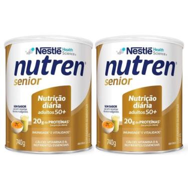 Imagem de Nutren Senior Sem Sabor 740g Kit 2 Latas - (Nestle)