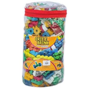 Imagem de Blocos De Montar Infantil Educativo 308 Peças Grandes - Crie E Brink