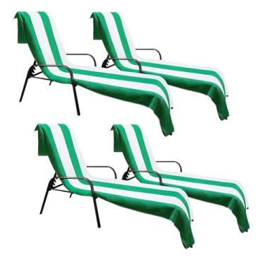Imagem de Superior Capa de cadeira de lounge de algodão Cabana, capas para móveis de toalha/espreguiçadeira, tecido felpudo, praia, spa, acessórios de natação, capa de cadeira de piscina, macia, secagem rápida