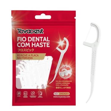 Imagem de TOYADENT Fio Dental com Haste 50 Unidades, Limpeza Interdental Avançada, Remove Placa Bacteriana, Descartável, Flexível, Design Anatômico