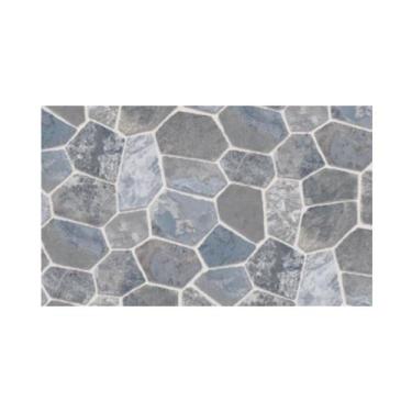 Imagem de Papel De Parede Pvc 5M X 45Cm - Pedras Cinza - Giftutil
