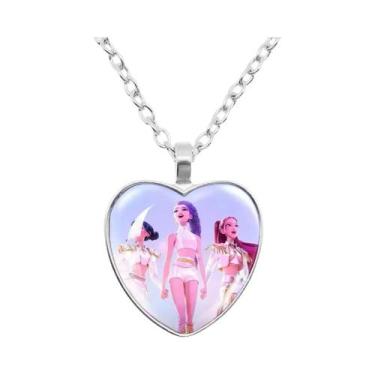 Imagem de Colar De Coração Rumi Zoey Mira KPop Demon Hunters, Pingente De Joia E