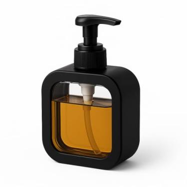 Imagem de Dispenser Minimalista com Visor Transparente para Banheiro e Cozinha | Econômico e Multiuso | Sabonete Líquido, Detergente, Shampoo e Álcool Gel