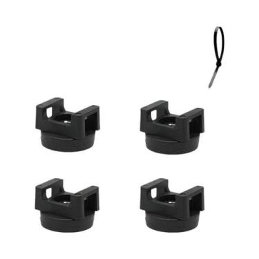 Imagem de Suporte De Cabo Magnético De Borracha Forte Em Forma De Sela Com 4 Cli