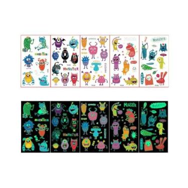 Imagem de Tatuagens Temporárias Brilhantes De Sereia, Unicórnio E Borboleta 5pcs