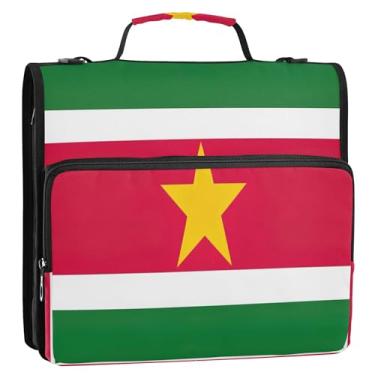 Imagem de Fichários com zíper com bandeira do Suriname, fichário para documentos, fichários com zíper com 3 anéis