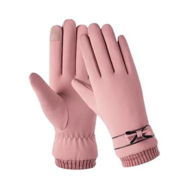 Imagem de Luvas Térmicas Impermeáveis Para Mulheres Com Tela Sensível Ao Toque, 
