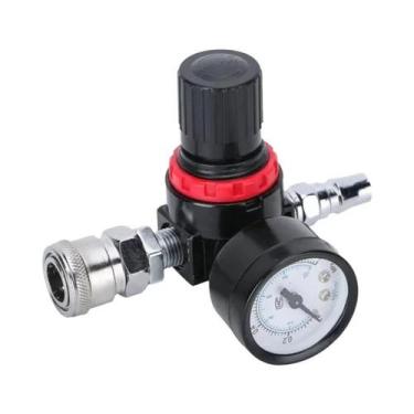 Imagem de Regulador De Pressão Pneumático De Ar Comprimido Com Rosca BSP De 1/4"