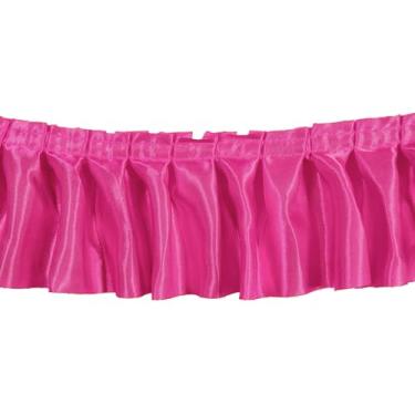 Imagem de 6 jardas de 7,5 cm de largura, acabamento de babados de cetim, fitas de tecido de chiffon plissadas para costura, artesanato, cortina, vestido de casamento, fronha (rosa vermelha)