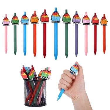 Imagem de Chanumetal 12 canetas para lixeira, acessórios de mesa de bombeiros, canetas engraçadas, presentes de agradecimento de funcionários para colegas de trabalho, professoras, enfermeiras, assistentes